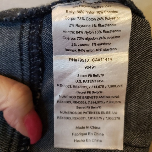 INDIGO Blue Maternity Sz Large Skinny Blue Jean - Picture 4 of 5